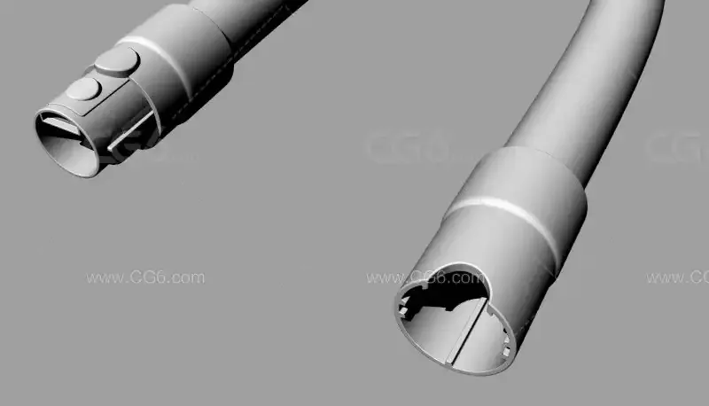 生活电器 戴森吸尘器V7V8V10V11全系软管 obj格式 可导入Maya C4D 3dsmax-5