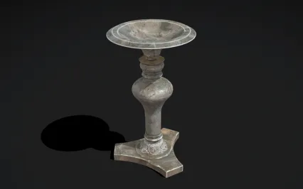 圣洗池 花钵 石材花钵 园林小品 石花钵 石盆景3D模型