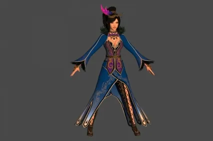 甄姬女神  女王 女皇 王后 皇后 嫔妃 妃子 妇人 夫人 古装美女3D模型