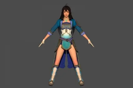 新角色女  转世圣女 美女战士 美女武士 美女刺客 古装美女3D模型