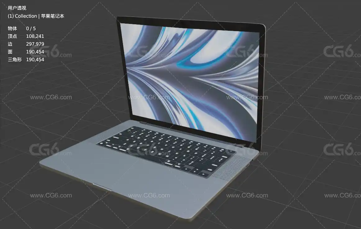 Apple MacBook Pro 16英寸苹果笔记本电脑 苹果电脑3D模型-6