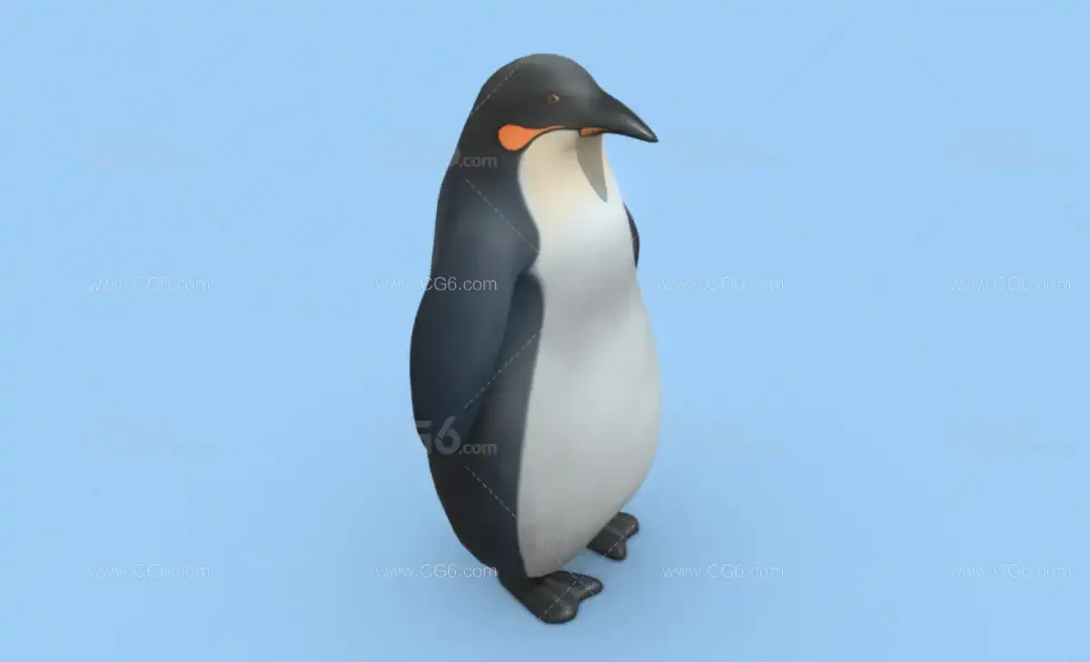 卡通企鹅 帝企鹅 可爱的企鹅动物3D模型-3