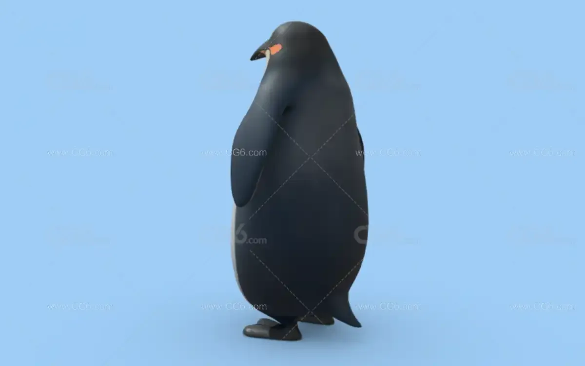 卡通企鹅 帝企鹅 可爱的企鹅动物3D模型-4