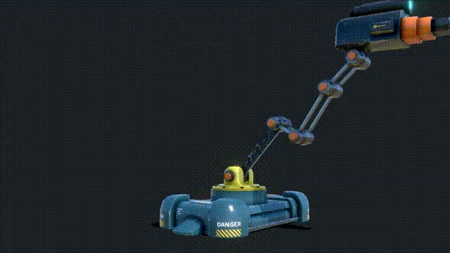 次时代 pbr 火炮 激光炮 炮台 炮塔 机械 机器人炮塔 智能武器无动画3D模型