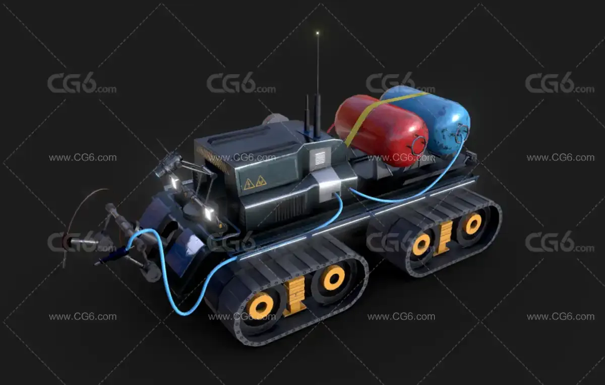 次世代PBR科幻焊接车 汽车焊接车 修理车 未来汽车 高科技 SCIFI 赛博朋克无人车3D模型-1