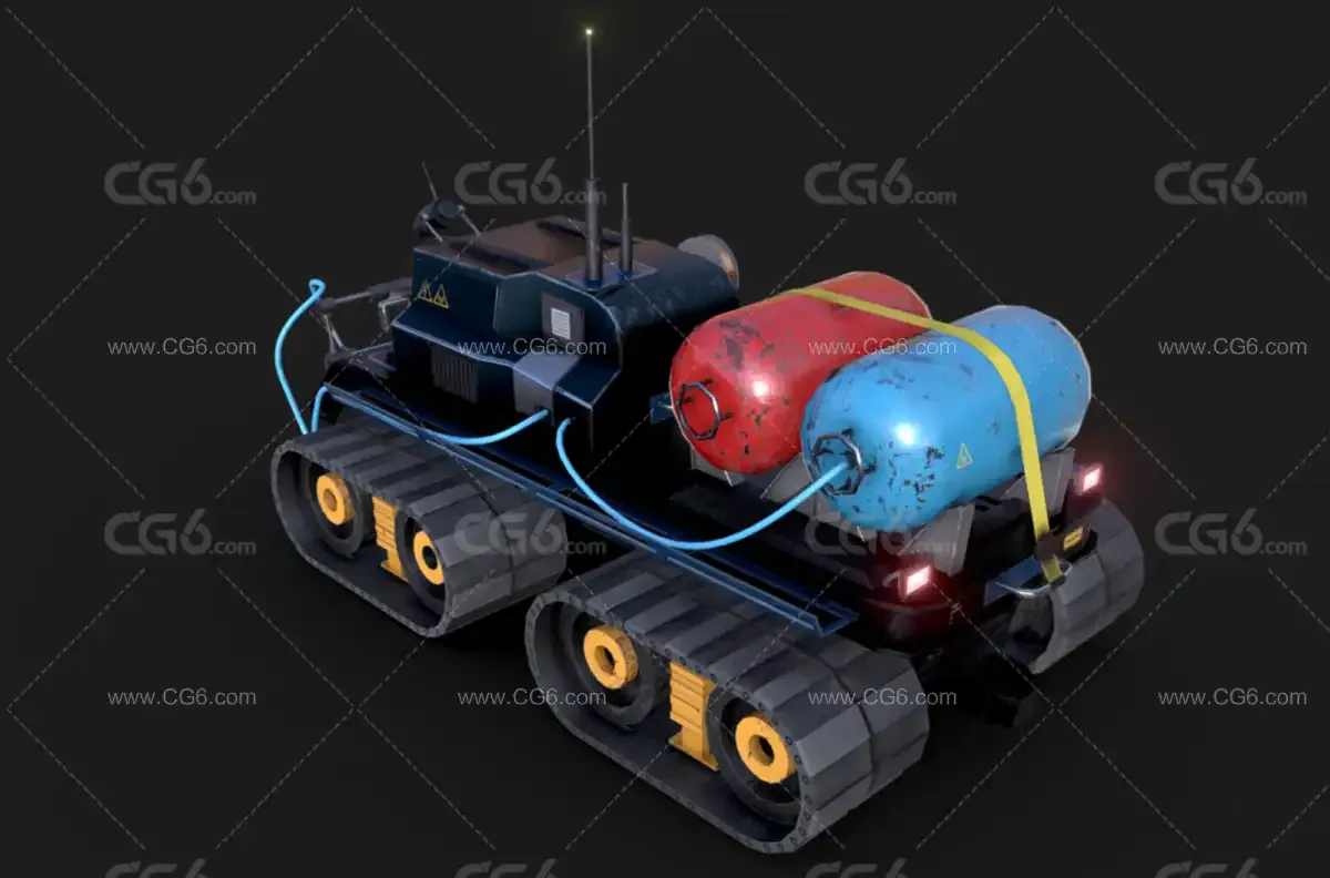 次世代PBR科幻焊接车 汽车焊接车 修理车 未来汽车 高科技 SCIFI 赛博朋克无人车3D模型-3