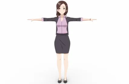 二次元女孩 卡通漫画 教师 原神卡通女孩 女孩 卡通美女 御姐 老师 二次元女 职业女性
