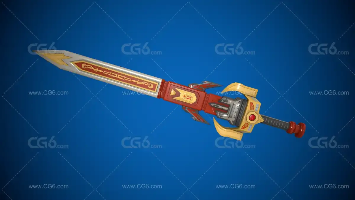 假面骑士加尔达剑 武器 假面武器 长剑 宝剑3D模型-2