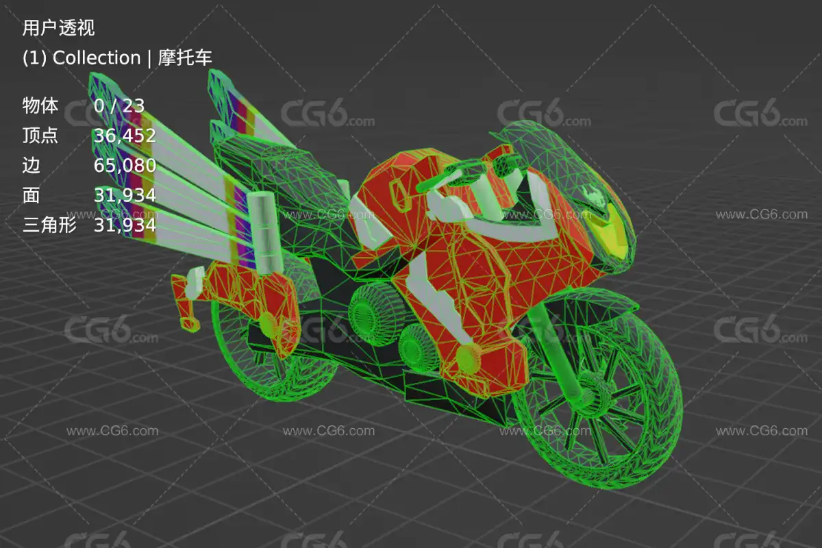 假面骑士摩托车 机车 摩托战车 摩托坐骑3D模型-7