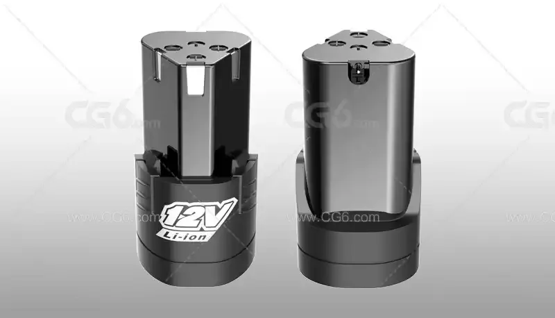 五金工具 锂电池12V 使用3ds Max 2018及以上版本打开-1
