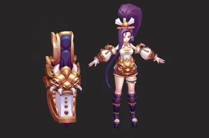 神气女孩  神姬音 美女战士 美女术士 修仙美女 仙侠人物 女侠3D模型