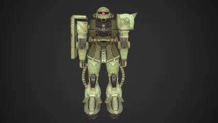陆战扎古MS06 ZAKU-II 模型 扎古机动战士高达 机甲战士 合金战士 未来机器人战士3D