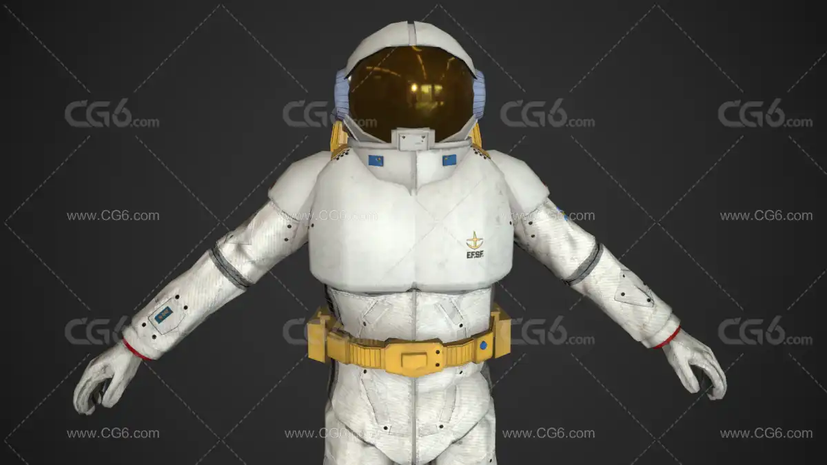 宇航员 太空人 高达UC 0079的重型普通宇航服 火星服 太空服3D模型-5