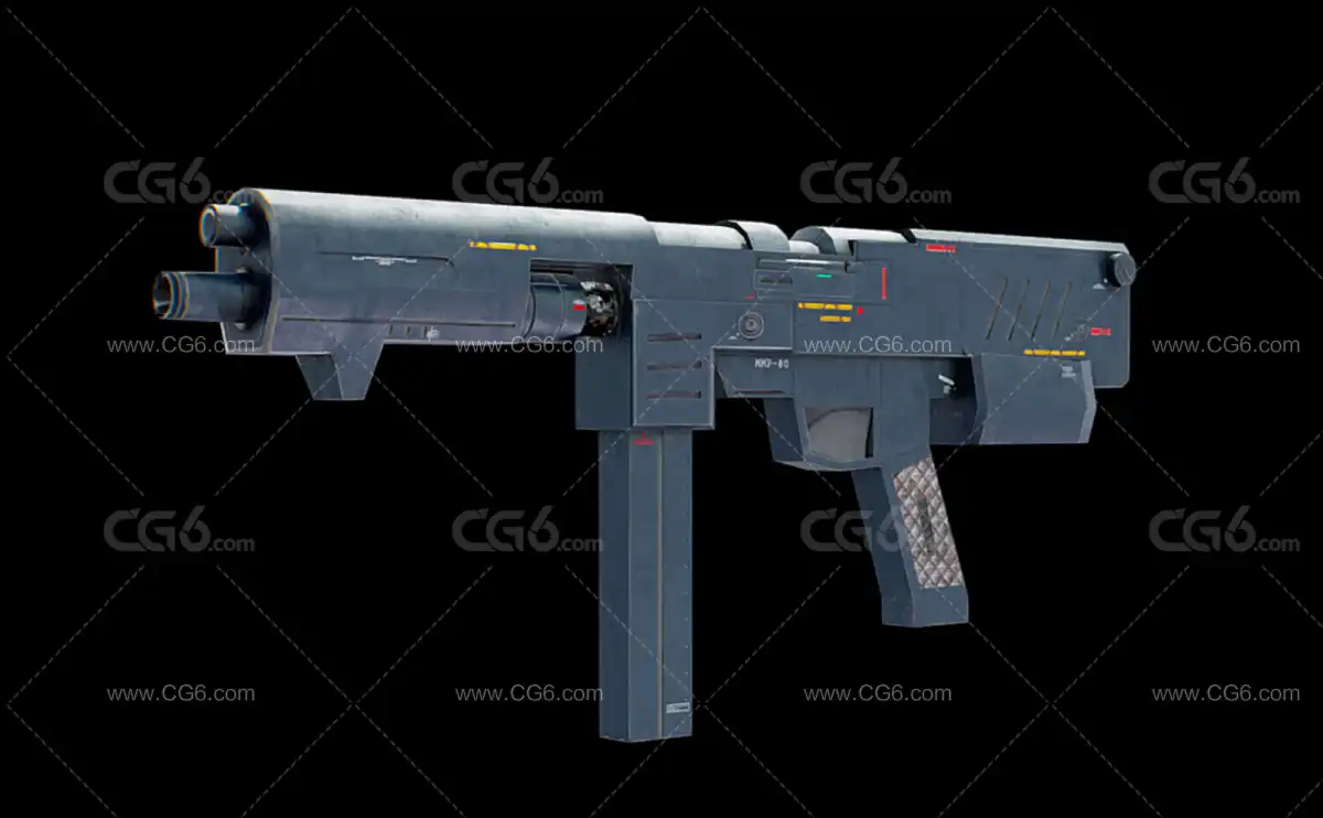 MMP-78渣古机关枪 未来枪械 激光枪 科幻武器 高达武器3D模型-1