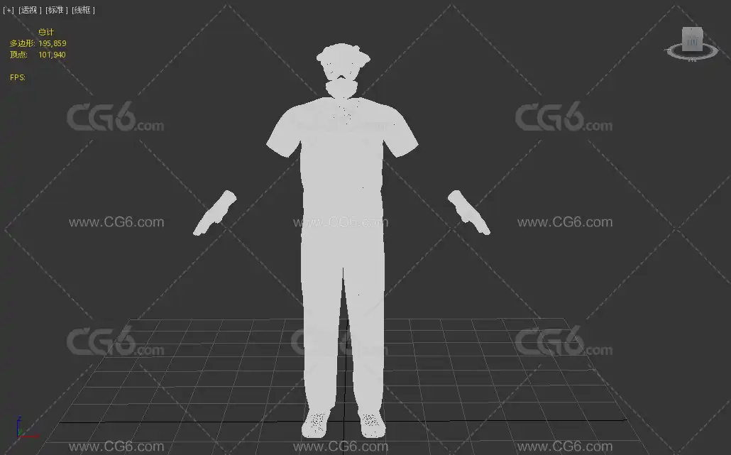 男医生制服护士外科医生 医务人员 抢救员 研究室人员服装3D模型-5