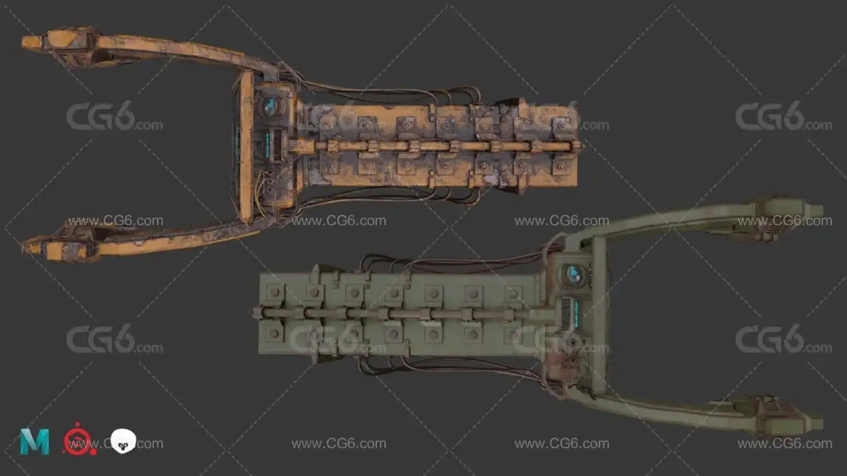 科幻枪 等离子枪 未来枪 赛博朋克枪 激光枪 脉冲枪3D模型-3