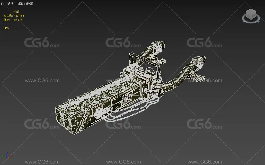 科幻枪 等离子枪 未来枪 赛博朋克枪 激光枪 脉冲枪3D模型-8