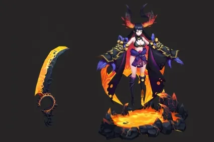 火焰山之女  圣地火女  火族公主 火焰公主 女巫 女王 妖女 妖后 恶魔之女 3D模型