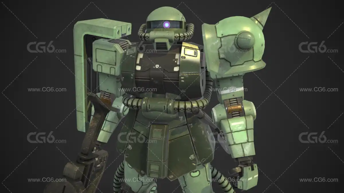 陆战扎古MS06 ZAKU-II 模型 扎古机动战士高达 机甲战士 合金战士 未来机器人战士-5