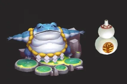 不老泉  蛙神清修场地 青蛙王子 青蛙大王3D模型