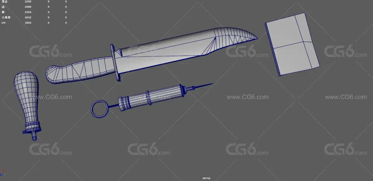 老式注射器 不锈钢注射器 医疗道具 刀 地图 短刀 剔刀 锥子把 野外生存道具 医用工...-11