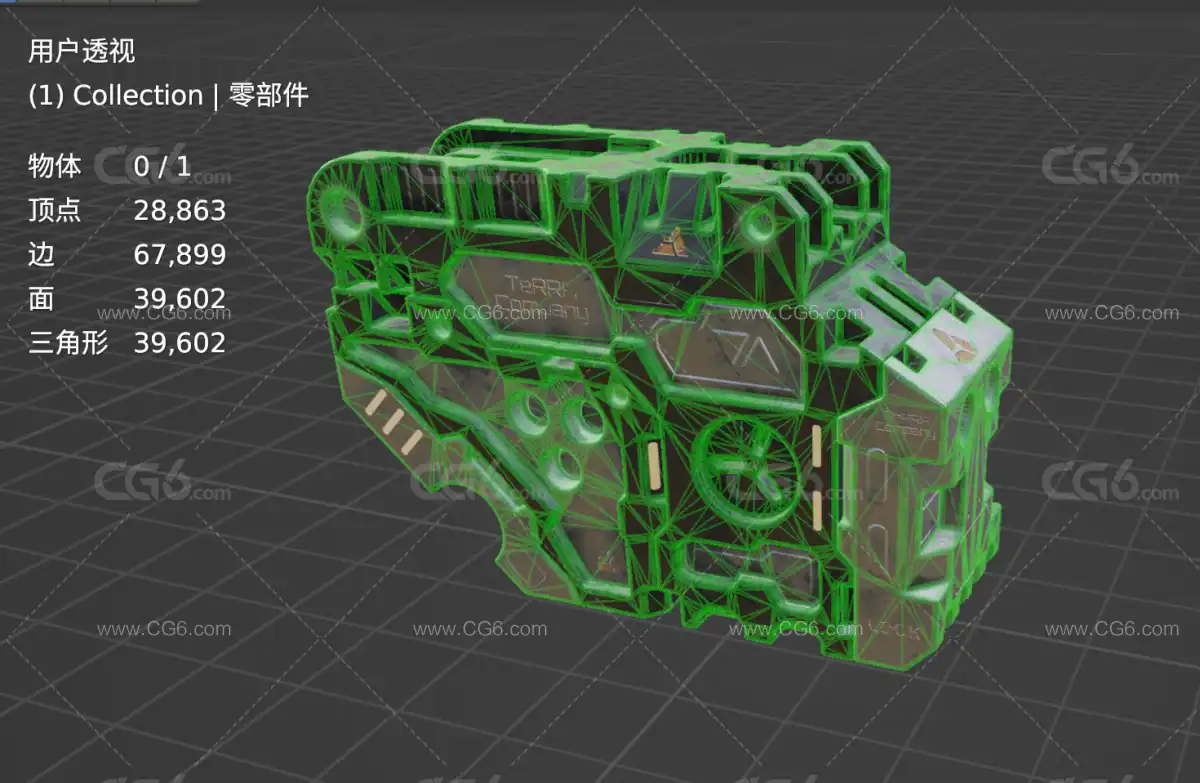 此时代 科幻道具 未来机械 太空设备 机械舱 飞船零部件3D模型-7