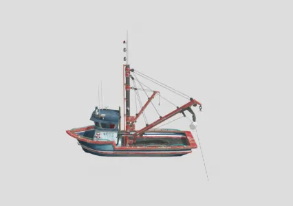 次时代PBR 写实 海上交通 载具 民用渔船