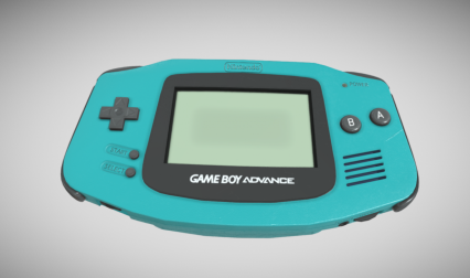 PBR 游戏机 掌机 gameboy 任天堂游戏机 黄金的太阳 老式游戏机3D模型