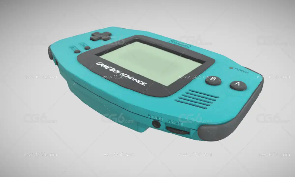 PBR 游戏机 掌机 gameboy 任天堂游戏机 黄金的太阳 老式游戏机3D模型-2