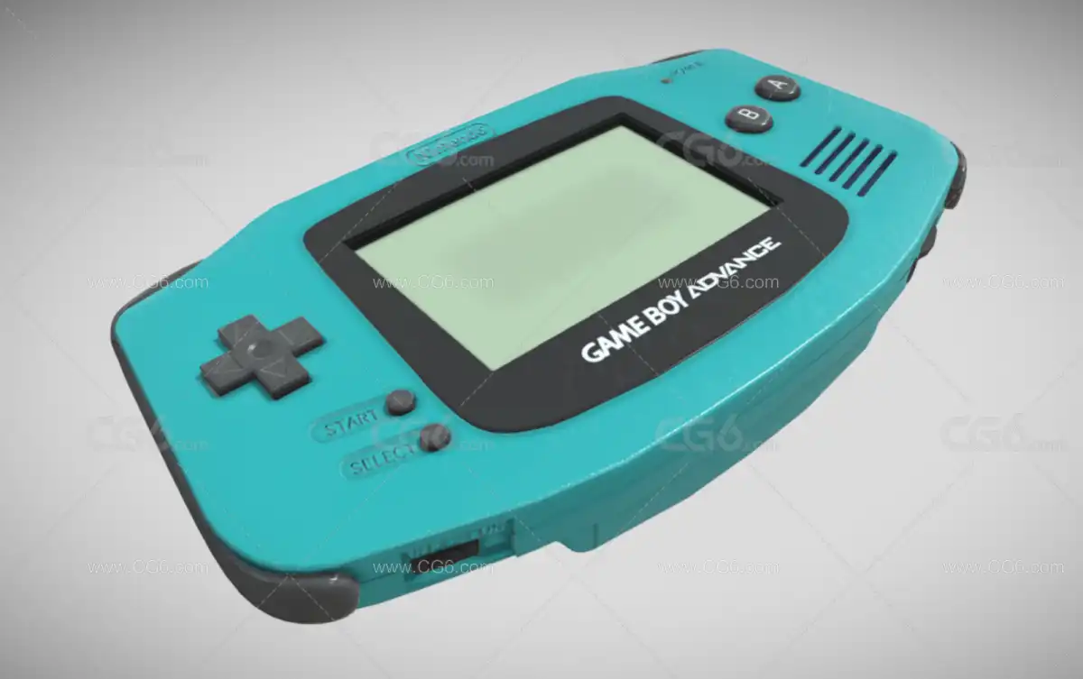 PBR 游戏机 掌机 gameboy 任天堂游戏机 黄金的太阳 老式游戏机3D模型-3