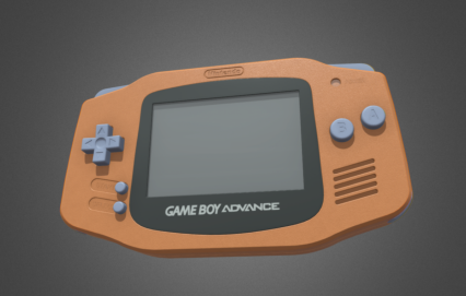 PBR 游戏机 掌机 gameboy 任天堂游戏机 怀旧童年老式掌上游戏机3D模型