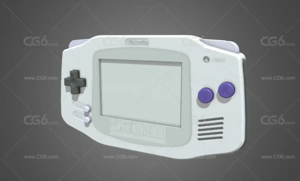 PBR 游戏机 掌机 gameboy 任天堂游戏机 怀旧童年老式掌上游戏机3D模型-1