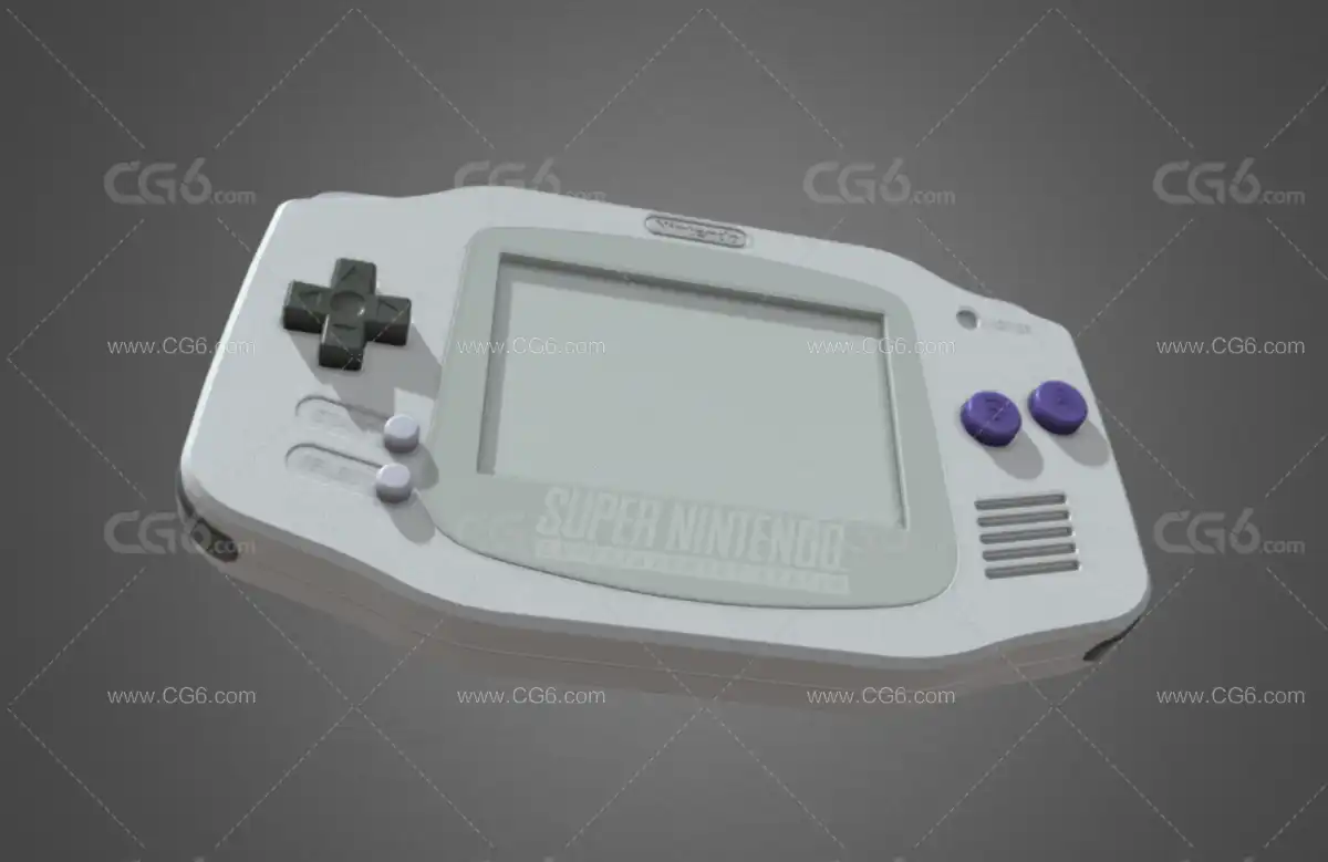 PBR 游戏机 掌机 gameboy 任天堂游戏机 怀旧童年老式掌上游戏机3D模型-2