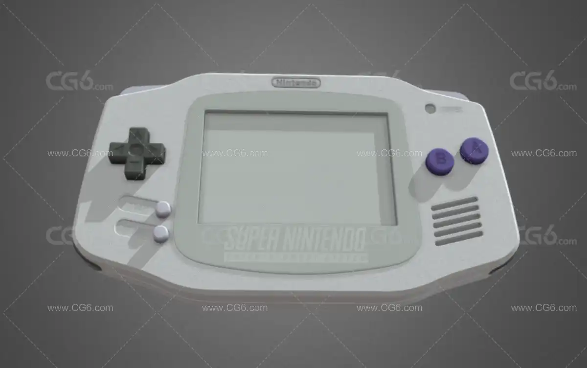 PBR 游戏机 掌机 gameboy 任天堂游戏机 怀旧童年老式掌上游戏机3D模型-4