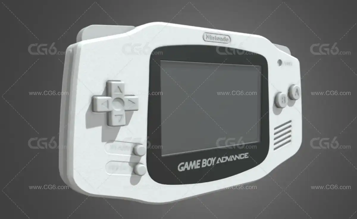 PBR 游戏机 掌机 gameboy 任天堂游戏机 怀旧童年老式掌上游戏机3D模型-3