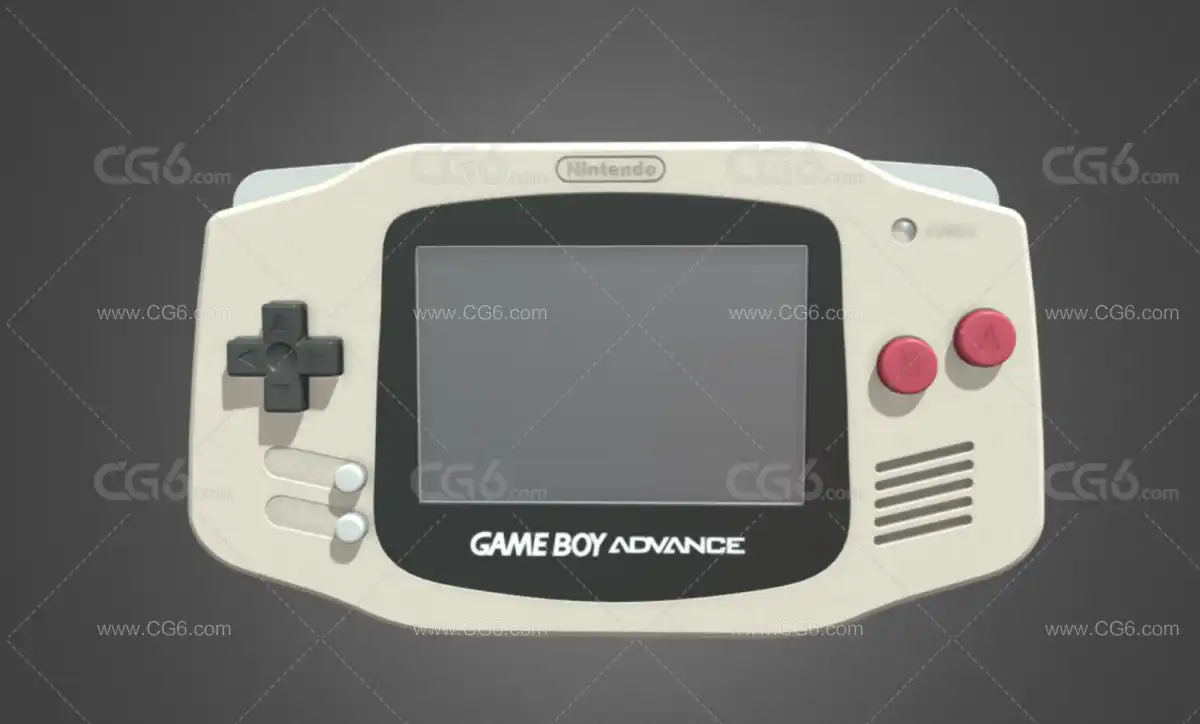 PBR 游戏机 掌机 gameboy 任天堂游戏机 怀旧童年老式掌上游戏机3D模型-1