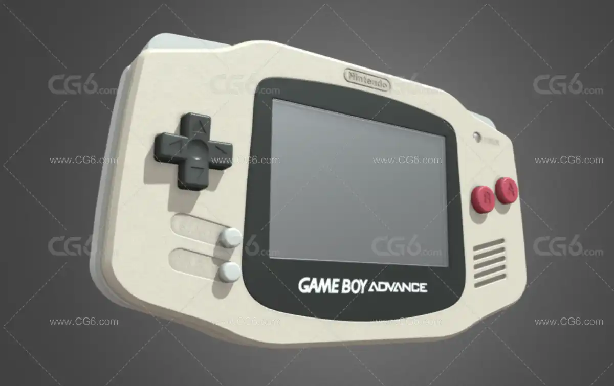 PBR 游戏机 掌机 gameboy 任天堂游戏机 怀旧童年老式掌上游戏机3D模型-2