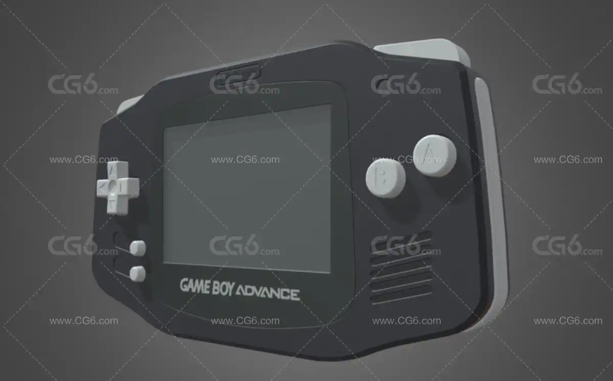 PBR 游戏机 掌机 gameboy 任天堂游戏机 怀旧童年老式掌上游戏机3D模型-3