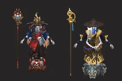 驱魔人  墨瞳 驱魔法师 无心法师 斗笠法师 道长 禅杖法器 僵尸道长3D模型