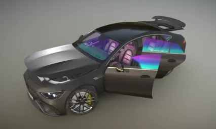 PBR简模次世代梅赛德斯AMG GT63S跑车 超跑 轿跑 高级轿车 豪华奔驰汽车 高端汽车3D