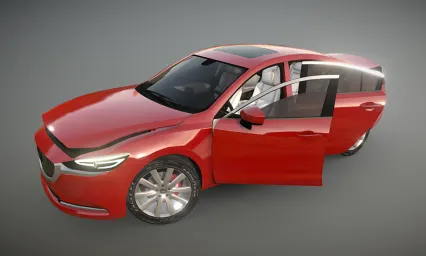 Mazda6汽车 红色汽车 昂克赛拉 马自达6汽车 阿特兹汽车 豪华汽车 小汽车3D模型