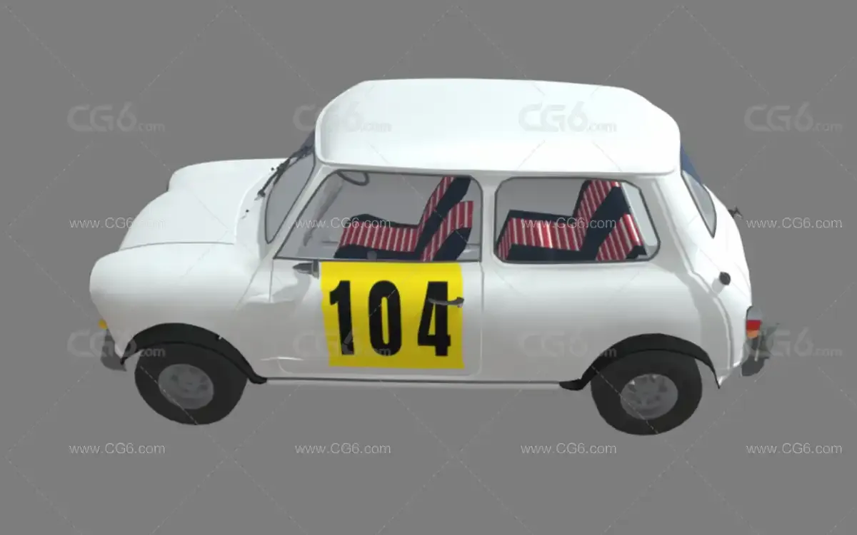 迷你库珀 Mini Cooper汽车 迷你汽车3D模型-2