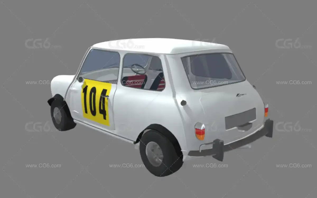 迷你库珀 Mini Cooper汽车 迷你汽车3D模型-3