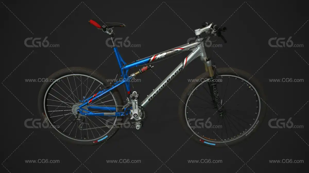 K2 Mountain Bike 越野自行车 山地自行车写实代步工具 赛事自行车 比赛自行车3D模型-2