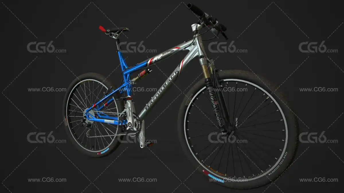 K2 Mountain Bike 越野自行车 山地自行车写实代步工具 赛事自行车 比赛自行车3D模型-3