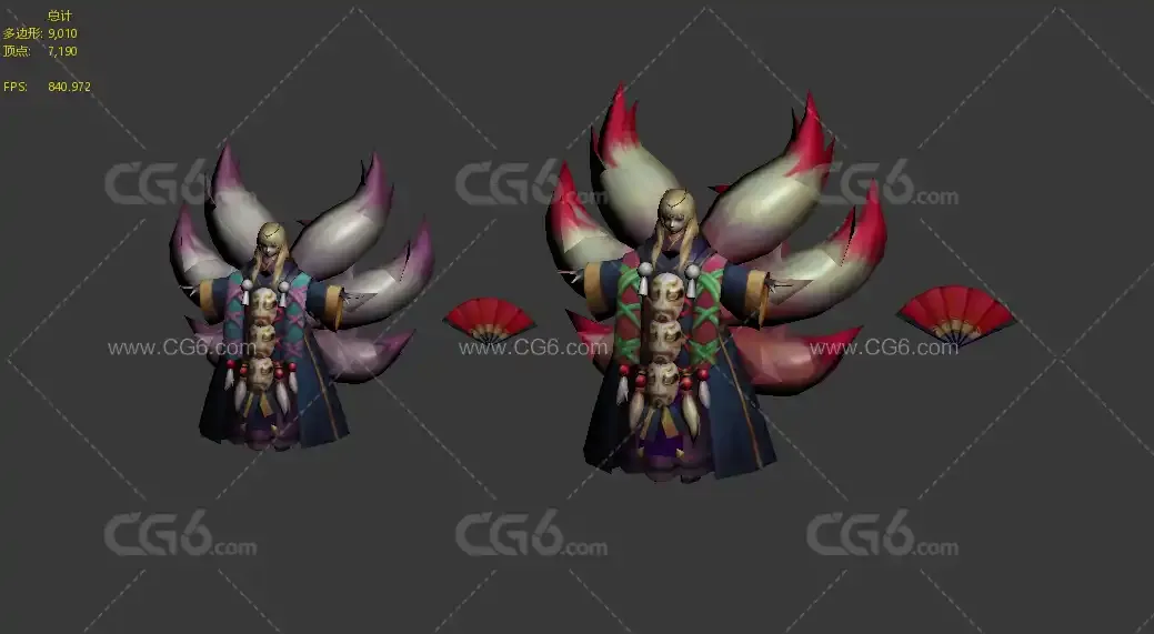 乱世药 药神世家  鬼面人 卡通手绘狐妖 女妖 狐狸精 女狐妖 美女法师 术士 巫师阴阳师-3