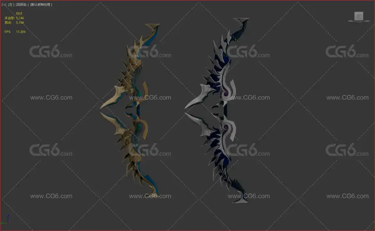 次世代弓箭 魔法弓箭 天使弓箭3D模型-1