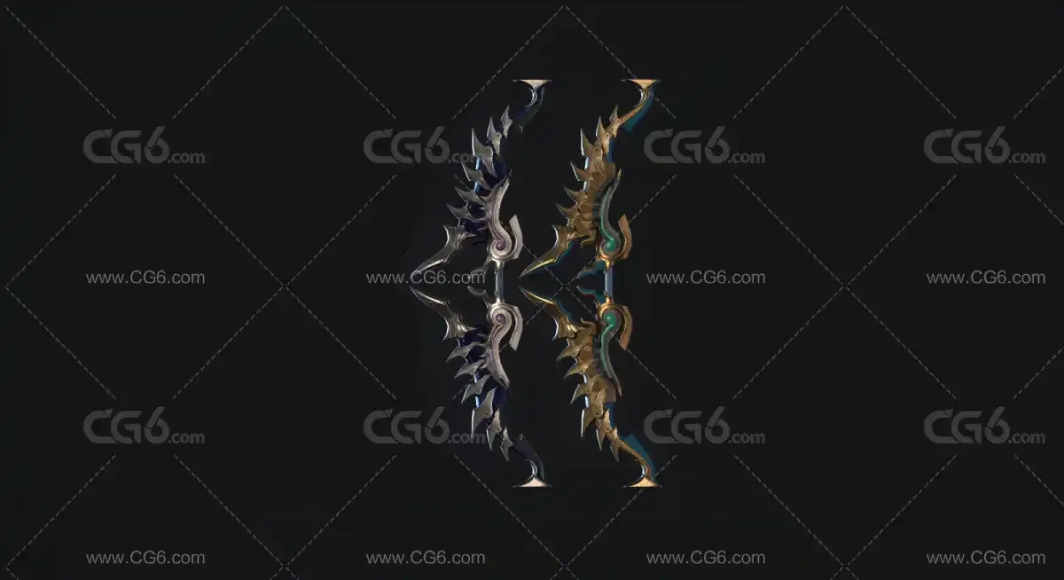 次世代弓箭 魔法弓箭 天使弓箭3D模型-2