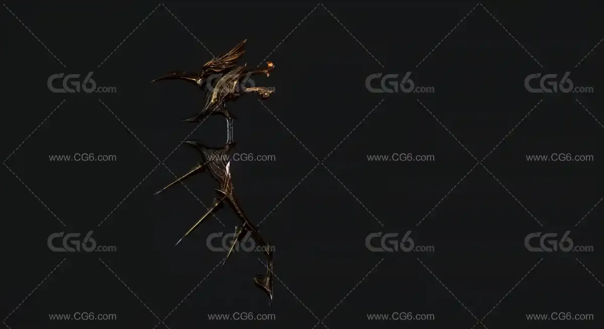 次世代弓箭 魔法弓箭 矮人弓箭 猎手武器3D模型-2