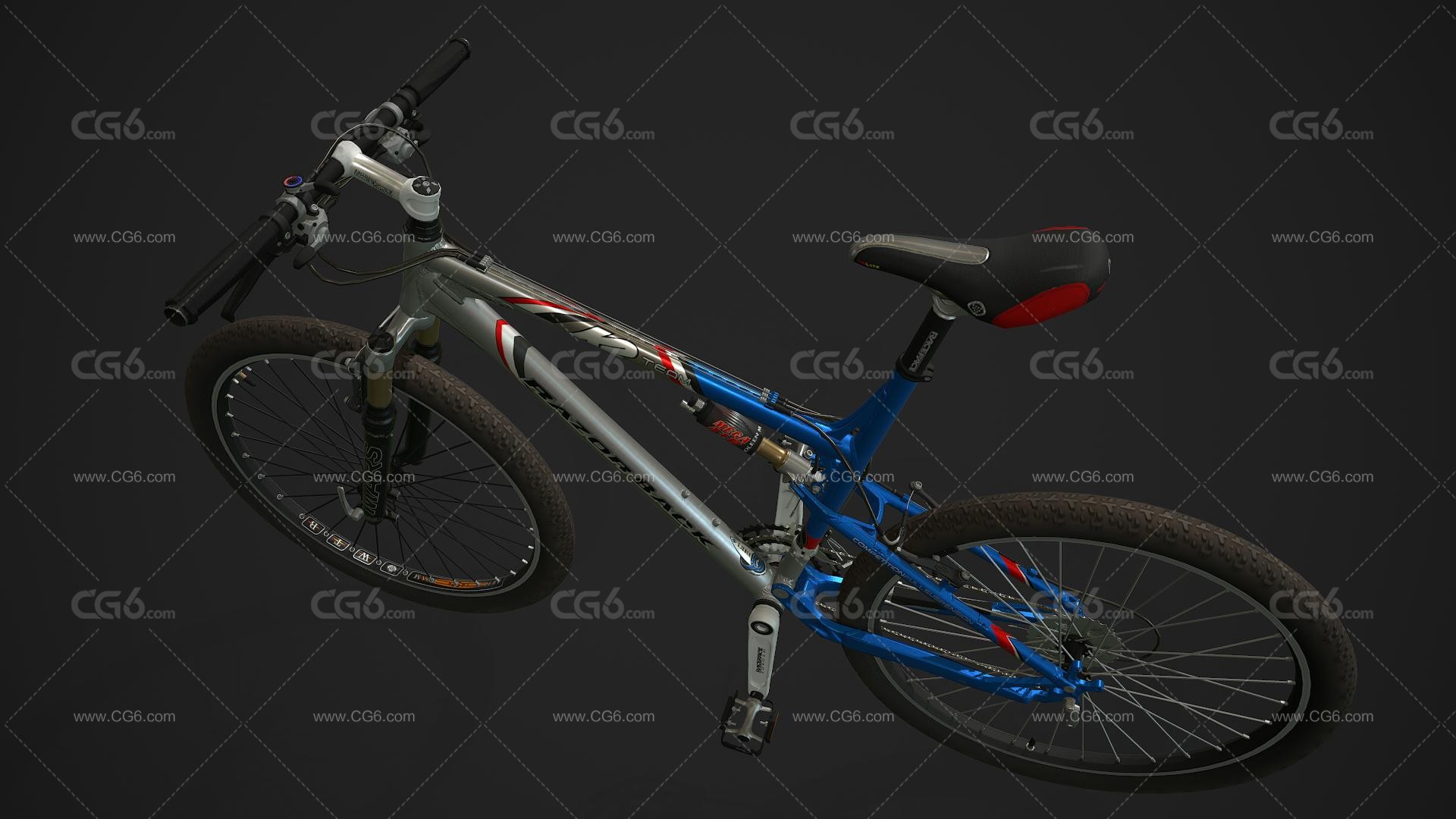 K2 Mountain Bike 越野自行车 山地自行车写实代步工具 赛事自行车 比赛自行车3D模型 -5